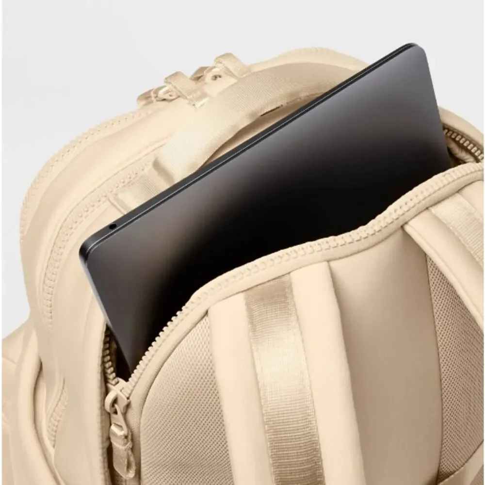 All in Motion Tan Faux Neoprene Backpack